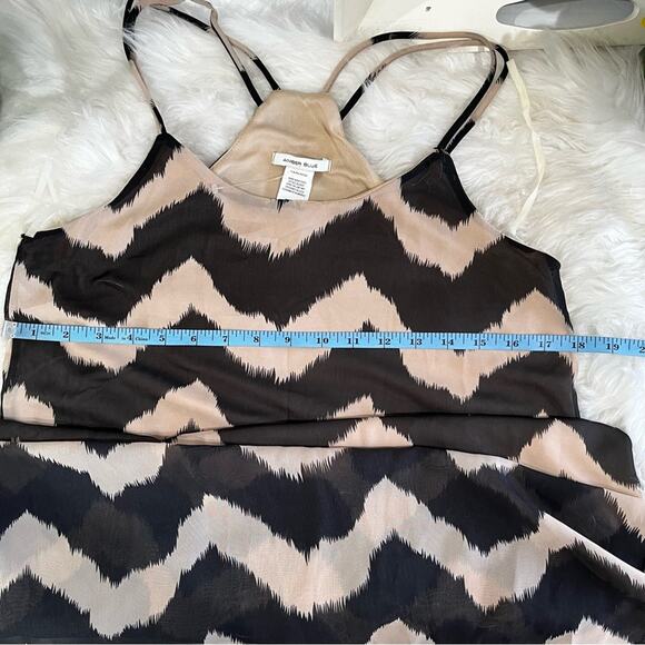 NEW Amber Blue Two Tone Contrast Striped Hi Lo Spaghetti Strap Maxi Dress S NWT - Picture 15 of 15